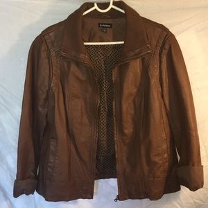 Le Château Faux Leather Brown Jacket